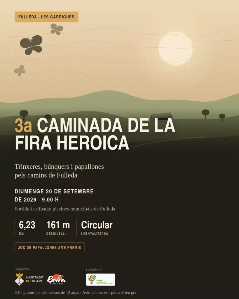 Caminada familiar “Trinxeres, búnquers, papallones i la Fira Heroica”
