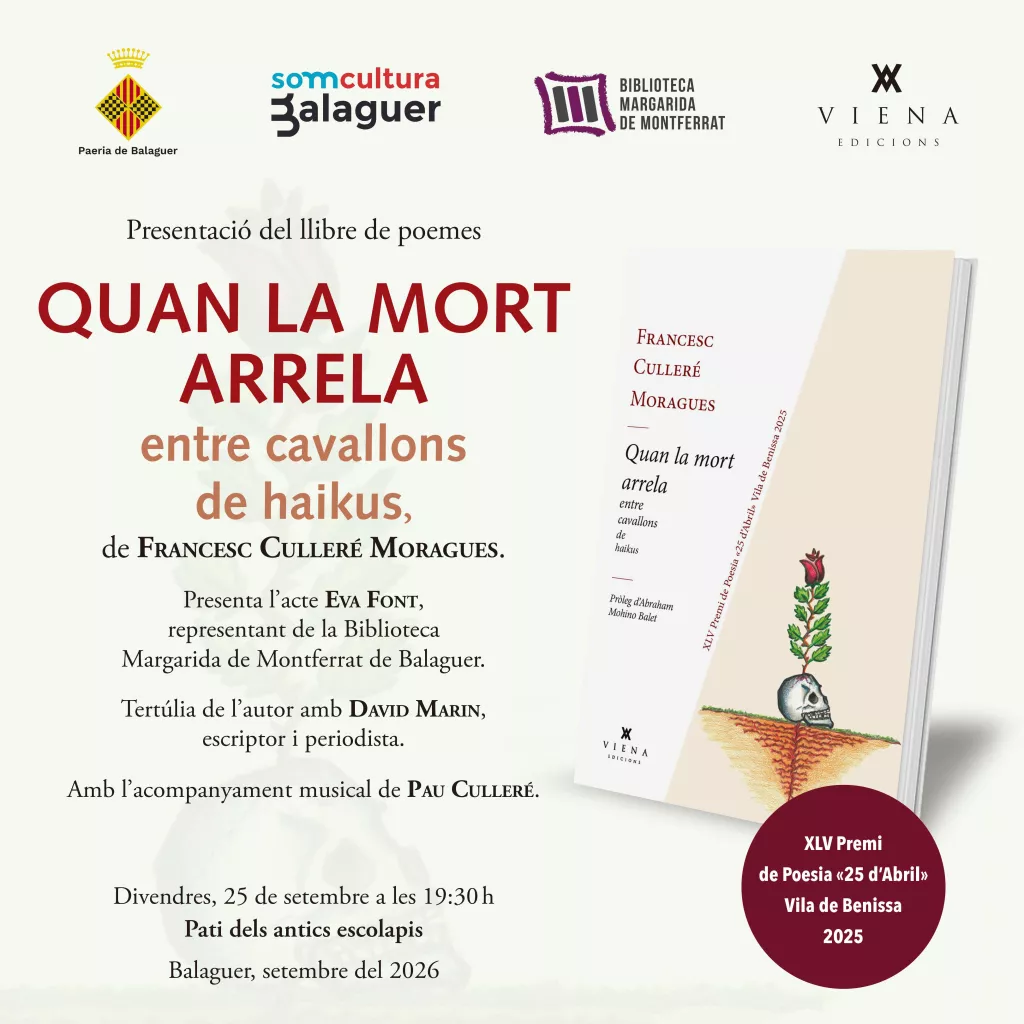 Presentació del poemari “Quan la mort arrela”