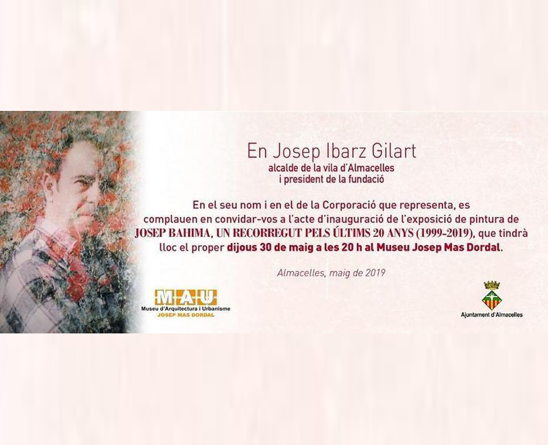 Josep Bahima, un recorregut pels últims 20 anys (1999-2019)