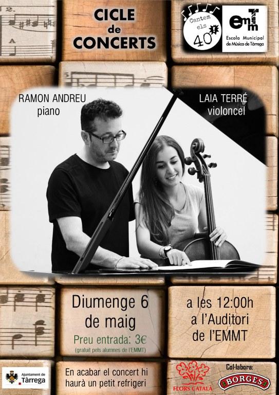 Ramon Andreu (piano) i Laia Terré (violoncel)