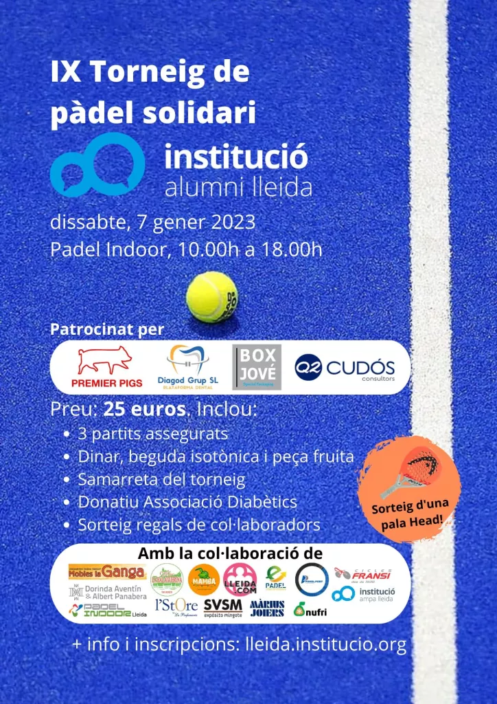 IX Torneig de Pàdel Solidari d'Alumni Institució Lleida