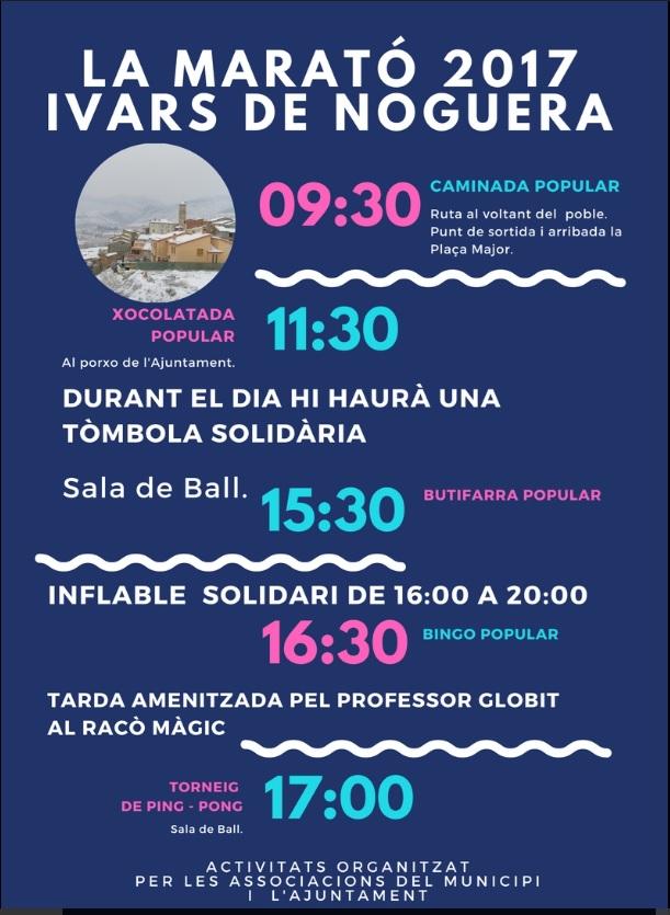 La Marató 2017 a Ivars de Noguera