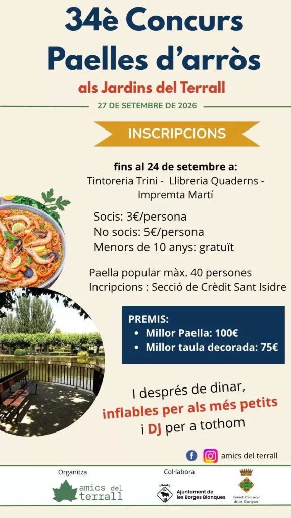 34è Concurs de Paelles d’Arròs - Borges Blanques
