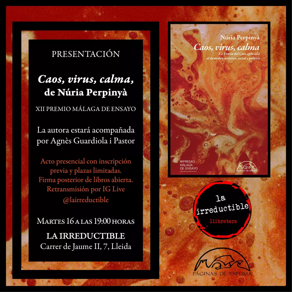 Presentació "Caos, virus, calma" de Núria Perpinyà
