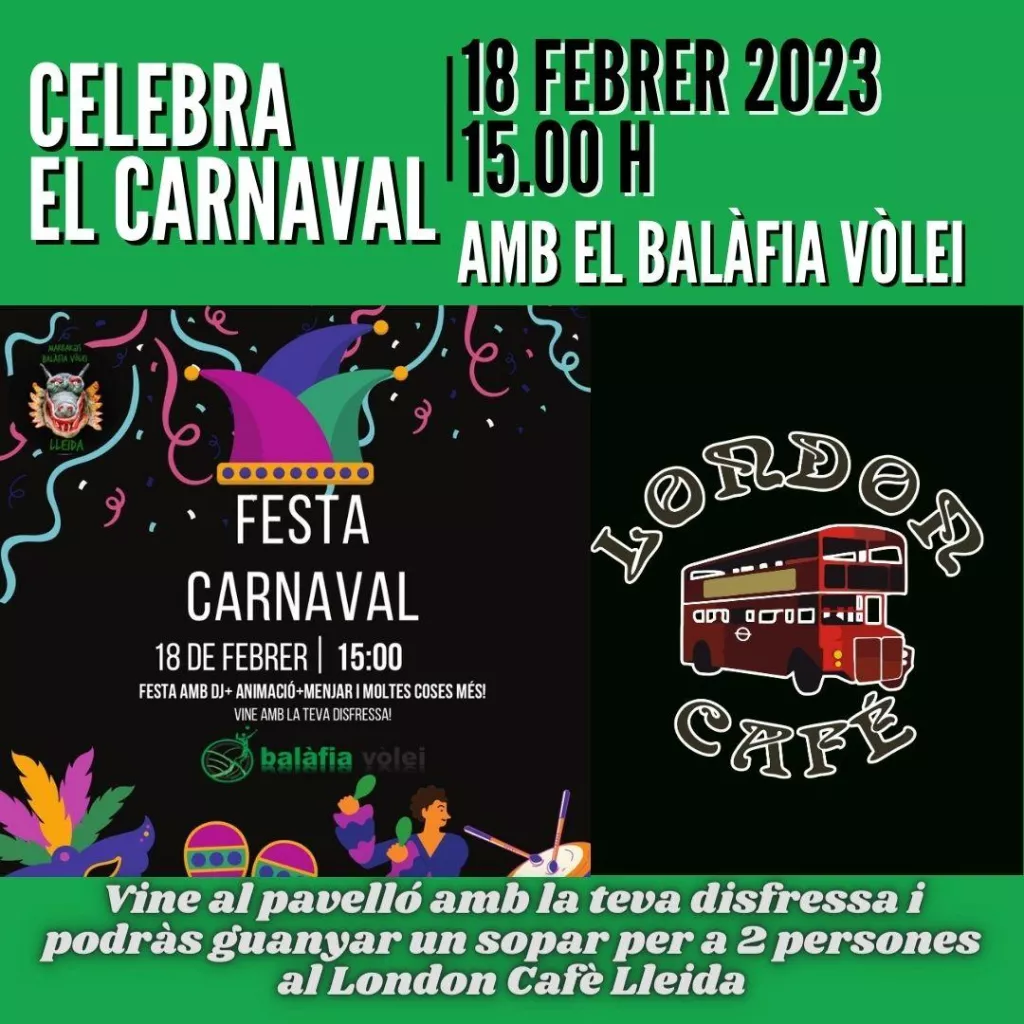 Celebra el Carnaval amb el Balàfia Vòlei!