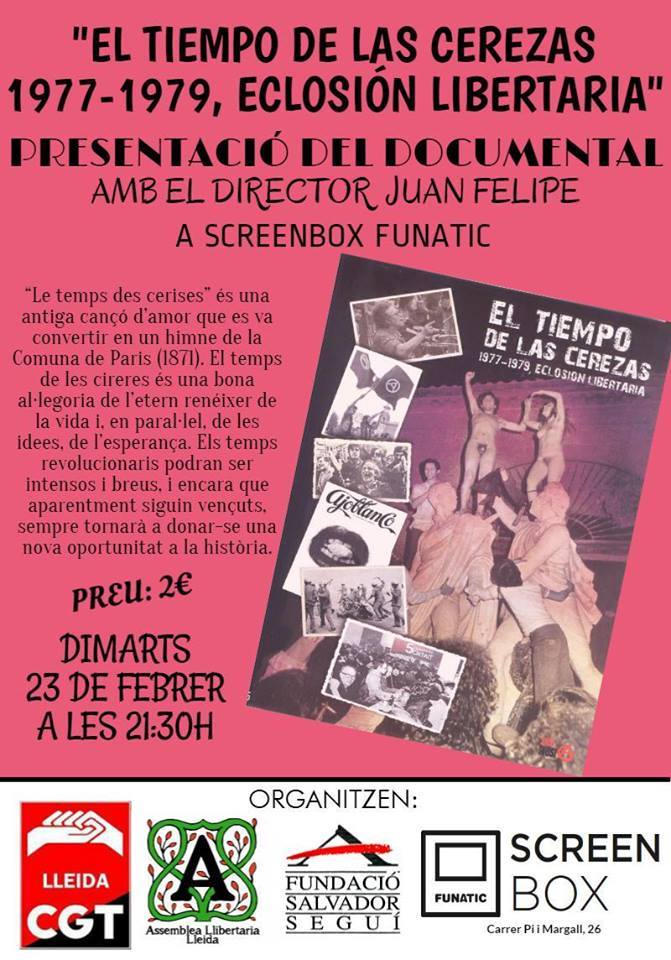 Presentació del documental 'El tiempo de las cerezas'