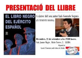 Presentació del llibre: "El libro negro del ejército español"