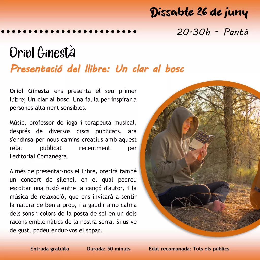 Oriol Ginestà - Presentació del llibre "Un clar al bosc"