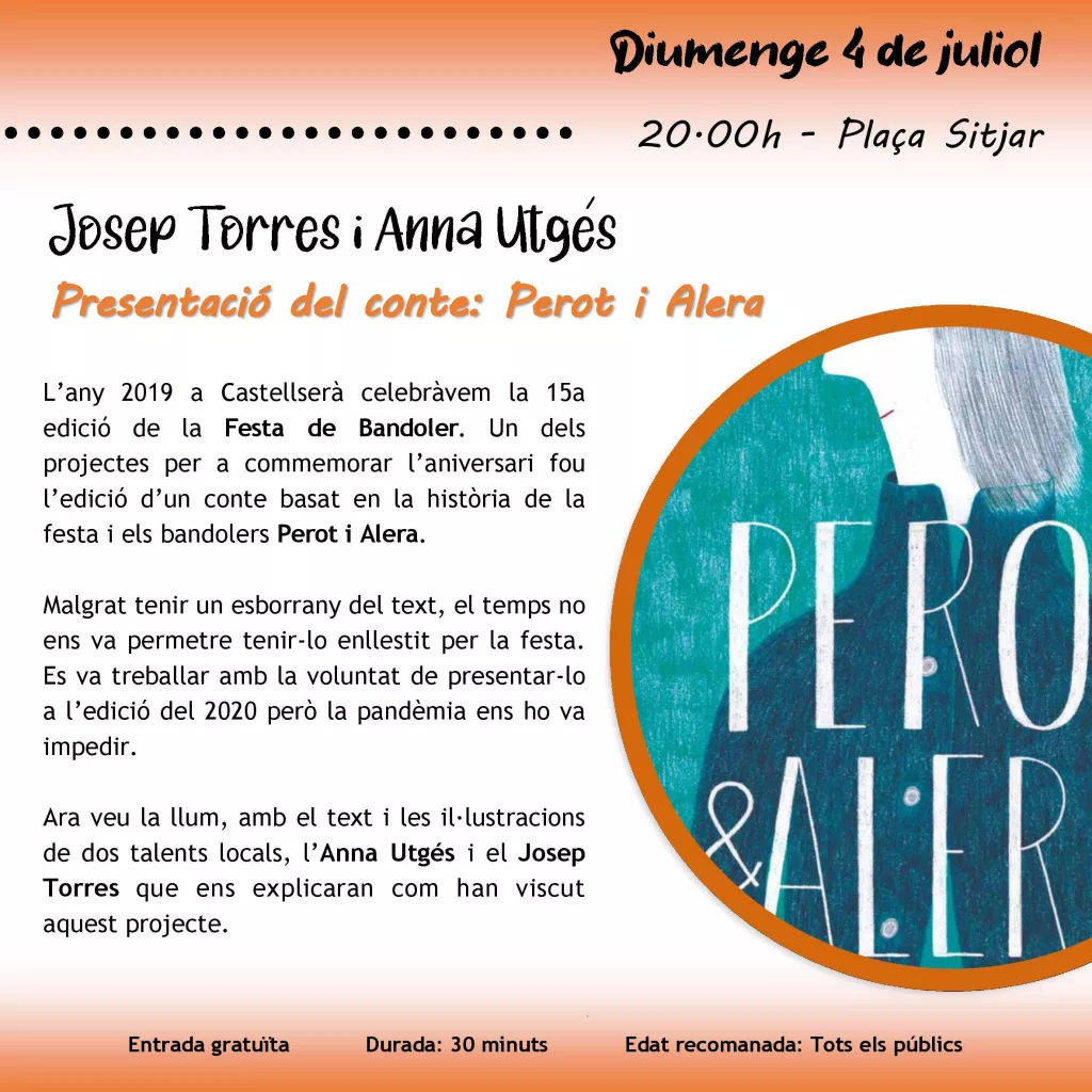 Anna Utgés i el Josep Torres - Presentació del conte "Perot i Alera"