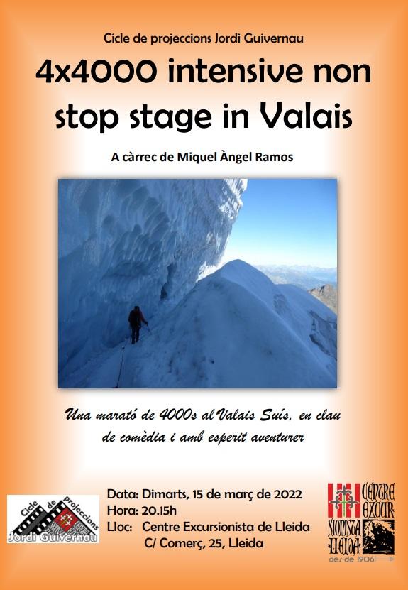 4 x 4000 intensive non stop stage in Valais - Cicle de Projeccions Jordi Guivernau