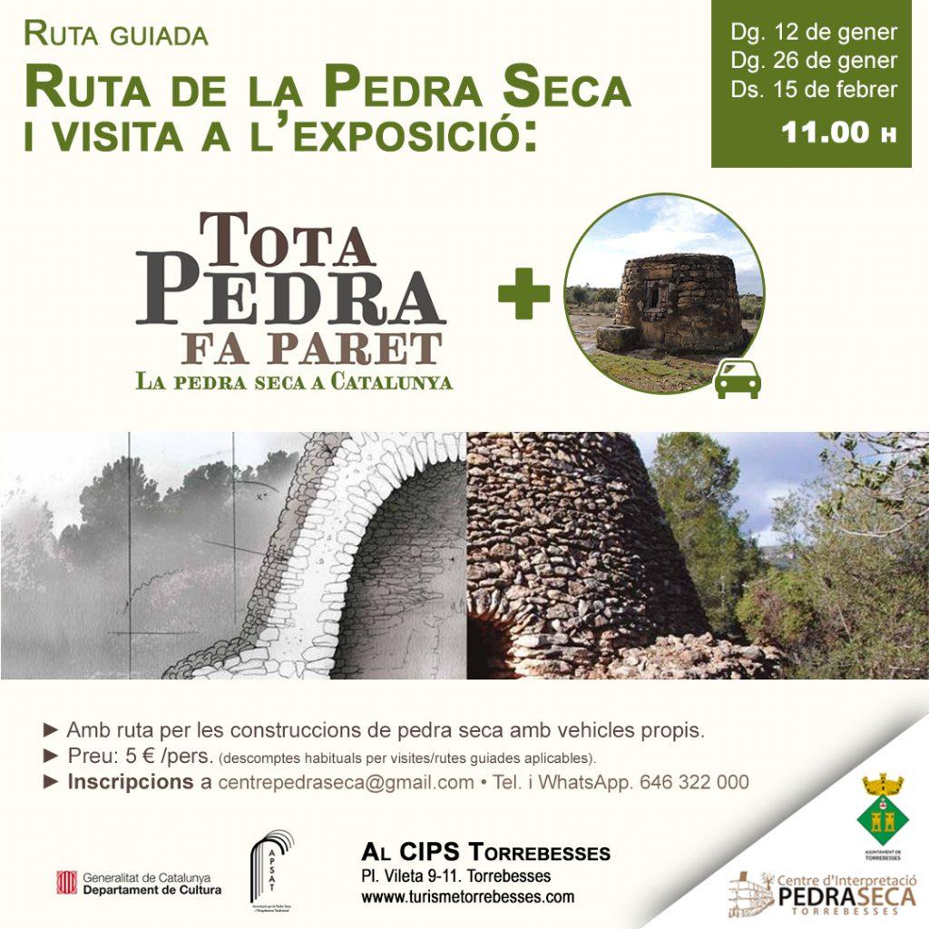 Ruta guiada + Visita exposició "Tota pedra fa paret. La Pedra Seca a Catalunya"