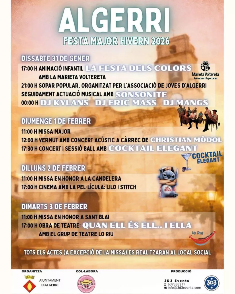 Festa Major Hivern Algerri 2026