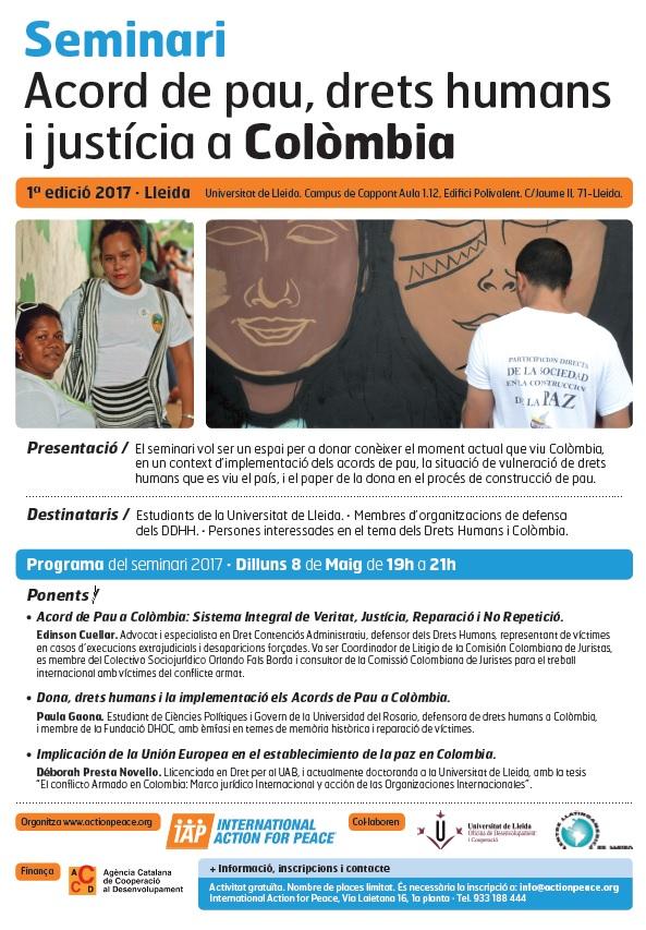 'Acord de pau, drets humans i justícia a Colòmbia'