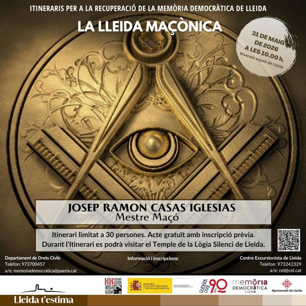 Itinerari: "La Lleida maçònica"