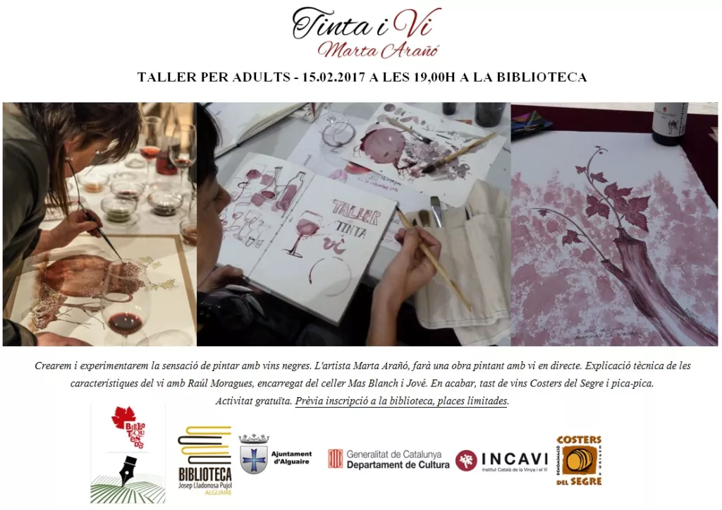 Taller: 'Tinta i vi' amb Marta Arañó