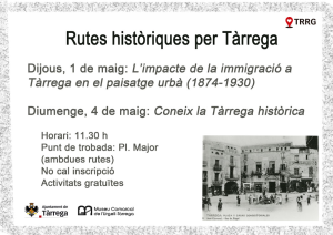 Ruta guiada 'L'impacte de la immigració en el paisatge urbà de Tàrrega'
