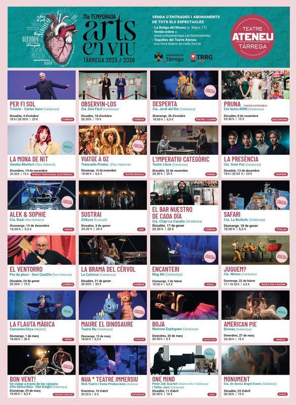 31a Temporada d’Arts en Viu de Tàrrega