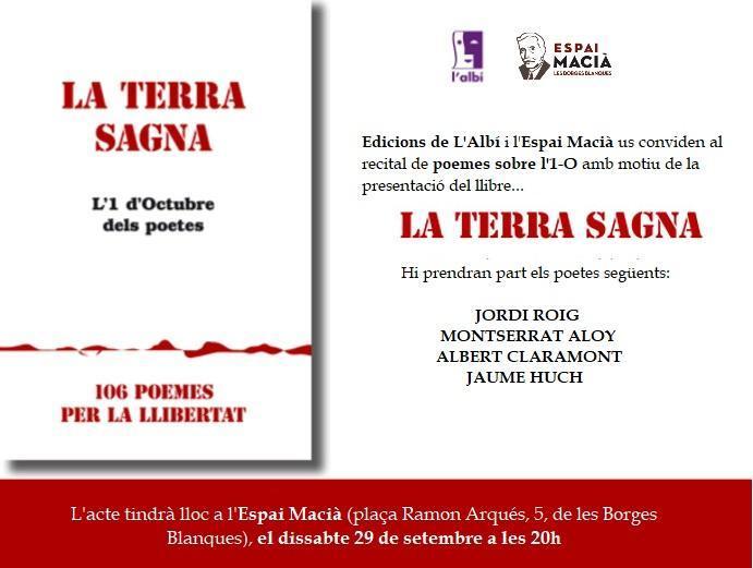 Presentació del llibre 'La Terra Sagna. 106 Poemes per la Llibertat'