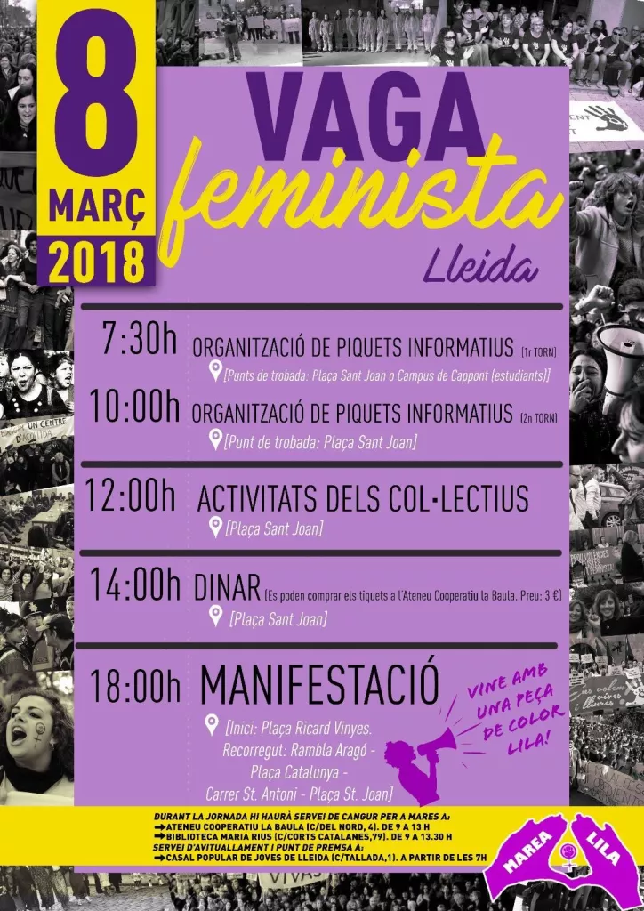 Vaga feminista 8M Lleida