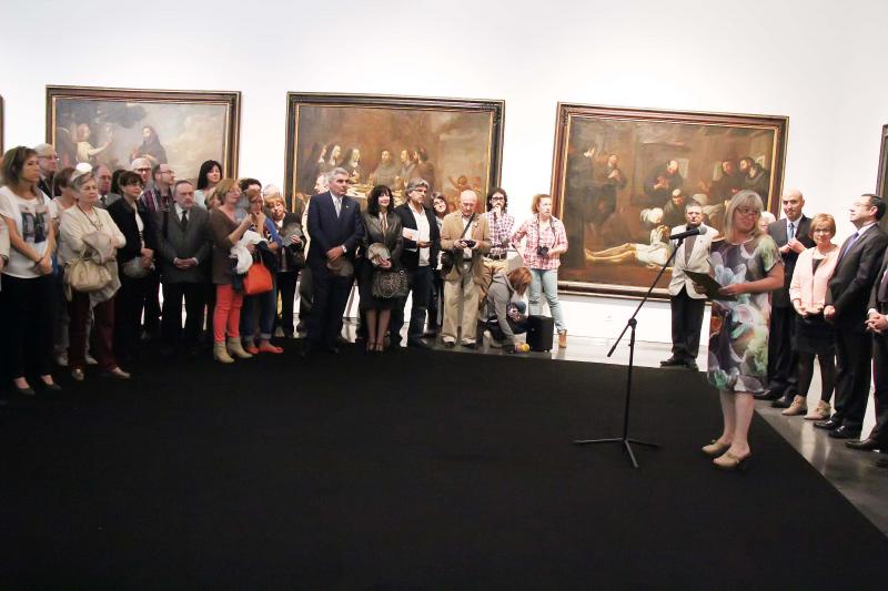La inauguració de l'exposició sobre Viladomat.