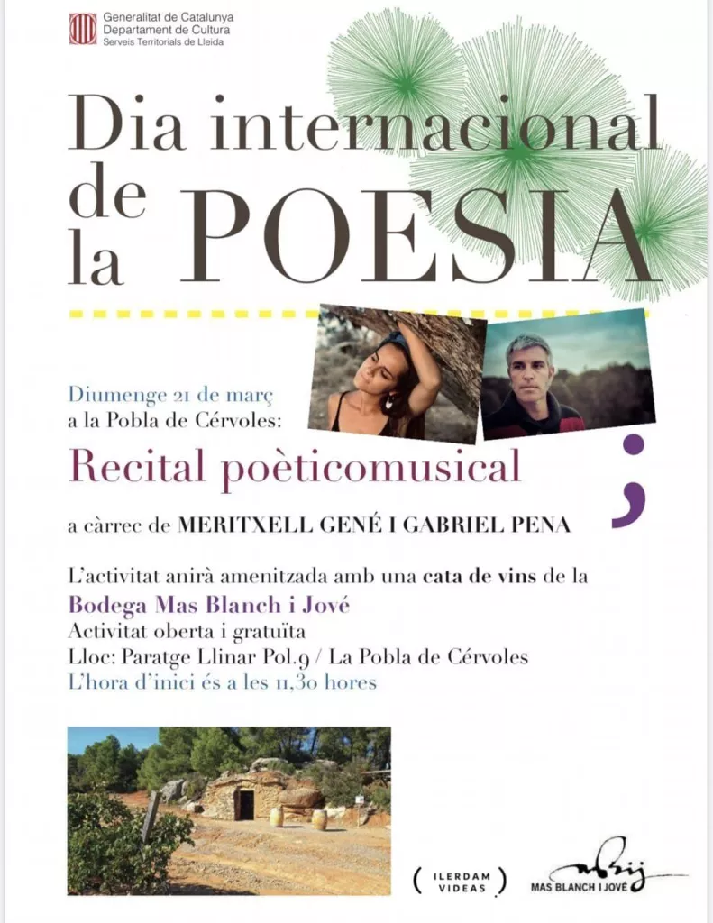 Dia Mundial de la Poesia a la Pobla de Cérvoles