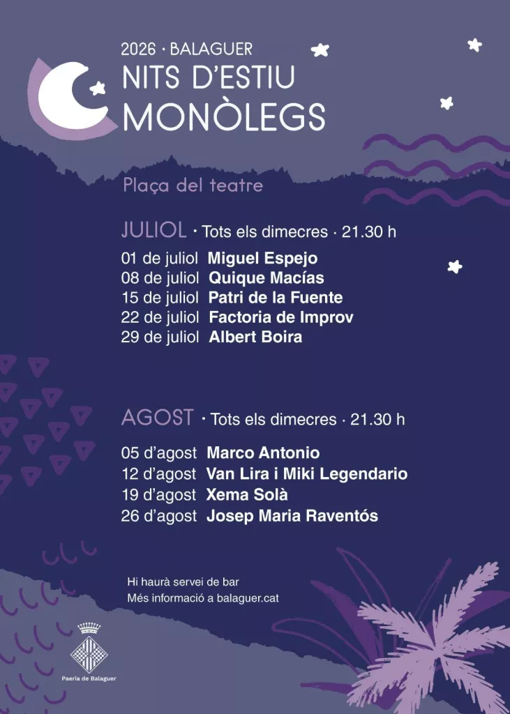 Monòlegs a Balaguer 2026