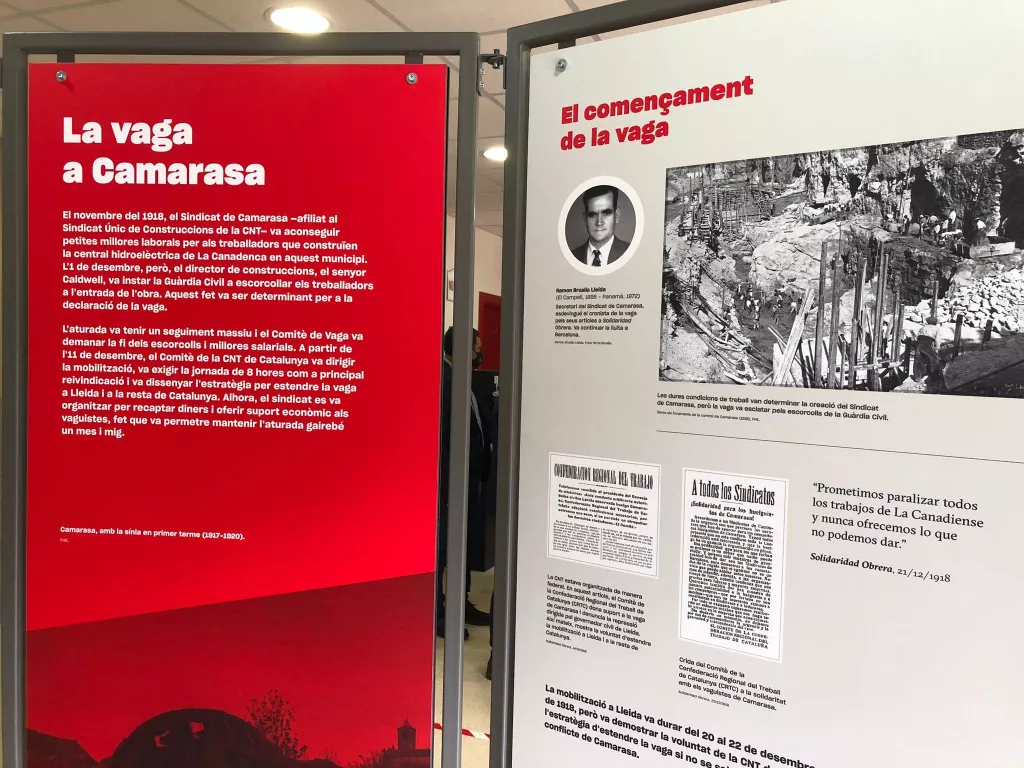 Camarasa acull l'exposició itinerant sobre la vaga de la Canadenca