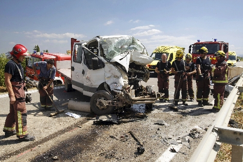 Un motorista de 29 anys mor a causa d’una sortida de via a Guixers