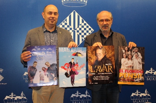 Joan Pera, el Mag Lari, Roger Mas i Manel, al Teatre de Balaguer