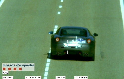 Detingut per anar a 201 km/h amb un Ferrari en una carretera d’Alt Àneu