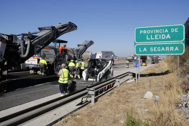En marxa les obres de rehabilitació de l'A-2 entre Cervera i la Panadella