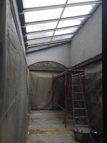Obres per a una nova sala al Palau Montcada