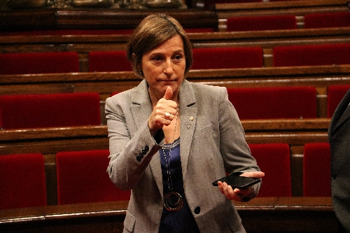 Concentracions per donar suport a Forcadell la vigília que declari