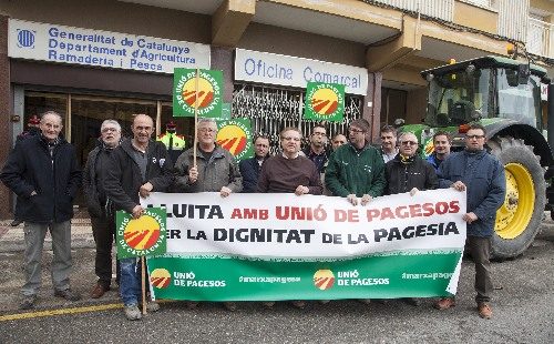 Tractorada d’UP contra les retallades d’ajuts al camp