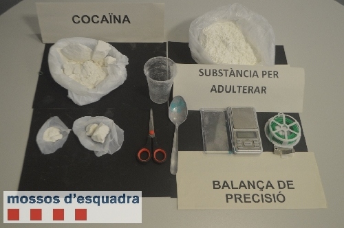 Detingut amb una partida de cocaïna valorada en 16.000 euros