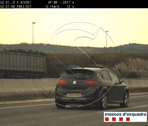 Enxampat circulant a 214 km/h per l'A-2 a la Segarra