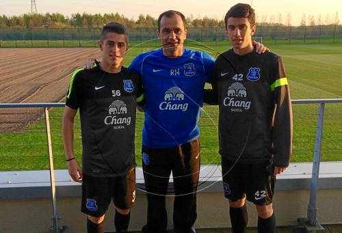 Dos lleidatans, a l'entrenament de l'Everton de Robert Martínez