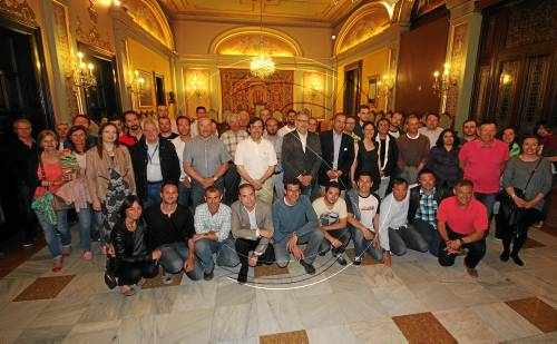 Recepció dels pilots de la fórmula 1 de l'aire a la Paeria