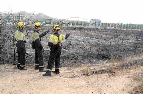 Un incendi prop de diverses cases calcina 1,5 hectàrees a Alfarràs