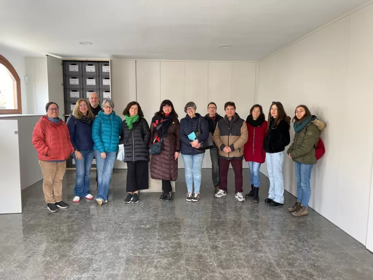 Tècnics de museus de Lleida s'interessen pel model de gestió arqueològica de l'espai Cella Memoriae de Térmens