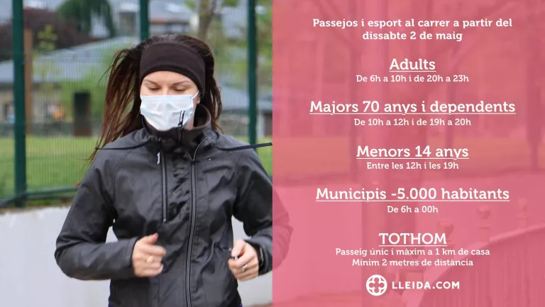 A quines hores podrem sortir al carrer a partir d'aquest dissabte 2 de maig?