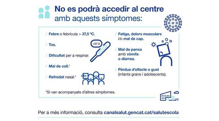 Actualització de les mesures sanitàries en l'àmbit educatiu