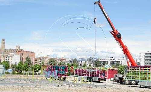 Les firetes s'instal·len a la nova ubicació a Copa d'Or