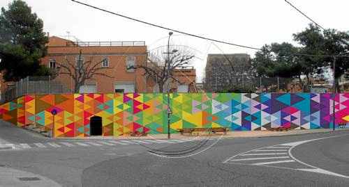 Millora de l'accés a la Bordeta amb un gran mural
