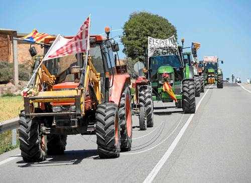 Tractorada reivindicativa a la Segarra perquè facin un nou accés a Gra