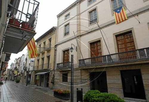 Estelada al consistori de les Borges després de la prohibició de la junta electoral