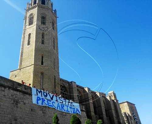 Protesta a la Seu pel conflicte a Movistar