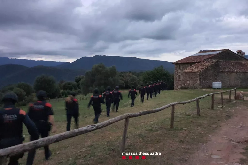 Detinguts sis homes que vivien en un campament en el bosc per cuidar una plantació de marihuana