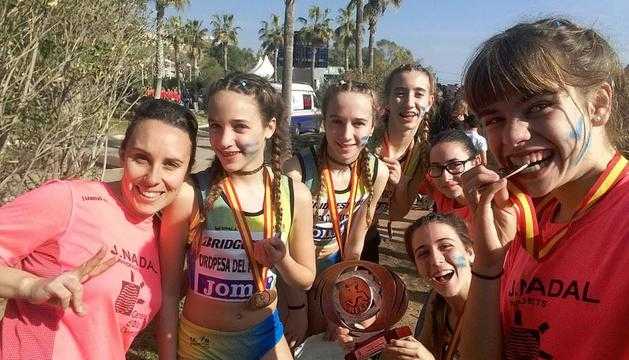 Bronze a l'Estatal cadet de cros per equips per a les noies de la JA Arbeca