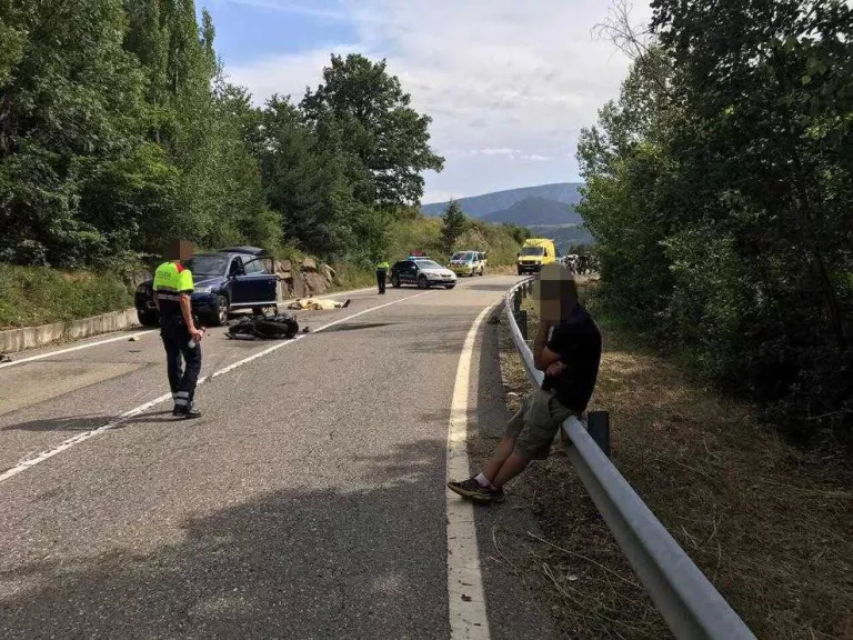 Un xoc a la carretera N-260 a Montferrer costa la vida a un motorista, el desè aquest any